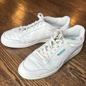 FREE SHIPPING EUC Reebok Men's White and Green Sneakers